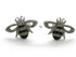 Pave Diamond Enamel Designer Bee Stud Earrings, Pave Diamond Stud, (DER-1065)